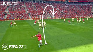 FIFA 22 - Cristiano Ronaldo Knuckle Shot Free Kick Goal | 4K