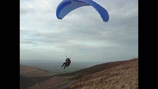 extremely strong wind paragliding take off