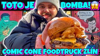 NEJLEPŠÍ BURGER A STREET FOOD VE ZLÍNĚ!🤩ÚŽASNÝ DVOJITÝ SMASH BURGER🍔COMIC CONE FOODTRUCK ZLÍN JE TOP