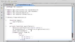 Essential EGL+Batch - Lesson 27 SQL Prepared Select
