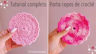 Como fazer porta-copos de crochê fácil e rápido