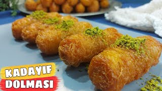 شیرینی شربت دارکادایف😋دُلمه کادایف بسیارخوشمزه شهراَرزروم ترکیه✅فوق العاده تردوبرشته صددل عاشقش میشی