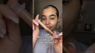 TRYING THE NYX PRO FIX STICK CORRECTING CONCEALER REVIEW #shorts #drugstoremakeup #concealer