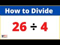 26 divided by 4 (26÷4)