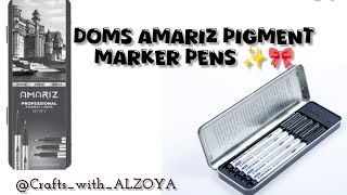 DOMS AMARIZ PIGMENT MARKER PENS✨|#reviewBy @Crafts_with_ALZOYA #domsindia  #unboxing #trending#cwa