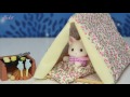 sylvanian families calico critters seaside camping set unboxing review play kids toys