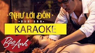 Như Lời Đồn Karaoke - Bảo Anh (Beat chuẩn có bè)