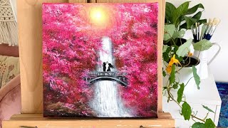 💫Easy Valentines day special painting 💌/ Step by Step tutorial for beginners🎨✨