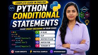 Master Python Conditional Statements | If Else, Elif, Nested If Else & Ternary If | English