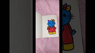 Cute pussy cat, cartoon drawing for kids, kids drawing #shorts#shortsvideo#drawing0