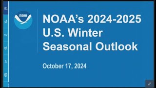 NOAA officials provide its Winter Outlook for 2024-2025