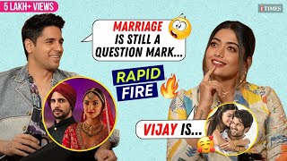 Sidharth Malhotra's SHOCKING Reply On MARRIAGE | Rashmika Mandanna | Mission Majnu RAPID FIRE