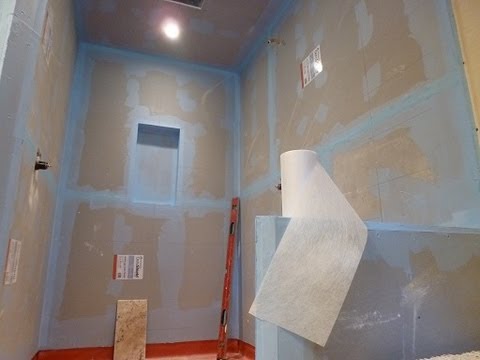 How To Waterproof And Tile Walk-in Tile Shower DIY- Step By Step ...