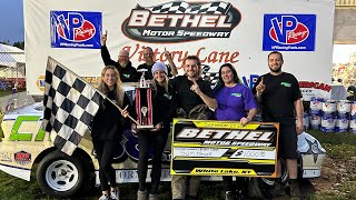 Catskill Clash 100 Lap Open Comp 4 Cylinders @ Bethel Motor Speedway 9/29/2024 Sam Mesick