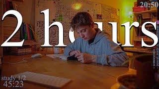 LIVE | 2-HOUR study with me 📚⛈️ rain sounds & pomodoro timer 60 & 10