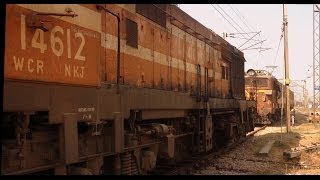 INDIAN RAILWAYS Hilarious ! Poor diesel chased into siding by dual Electrics at TKD yard