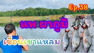 ตกปลา Ep.38.แพ ผาภูมิ เขื่อนเขาแหลม กาญจนบุรี#ตกปลาเขื่อนเขาแหลม