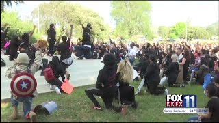 Black Lives Matter protestors gather in Lompoc for peaceful protest Tuesday