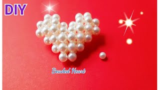 สอนร้อยลูกปัด รูปหัวใจน่ารักๆ ทำง่าย Beaded Heart