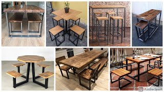 50+ Rustic  Metal And WOOD Dining Table