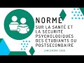 Norme sur la santé et la sécurité psychologiques des étudiants du postsecondaire - Lancement 2020