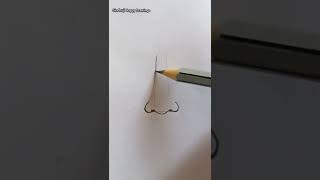 step by step nose drawing# easy nose drawing#nose drawing tutorial# ||shorts||