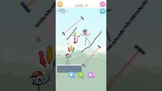 《Mr Bounce》Level 14 ballon #stickman #gameplay #walkthrough