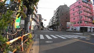 【自転車車載】ローソンストア100八潮中央店～松戸草加線～綾瀬川西通り～桑袋ビオトープ公園前～花畑大橋通り～足立老人ホーム前～花畑フラワーロード～竹ノ塚センター通り～足立区島根(2019/03/12)