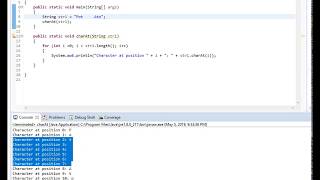 String class - charAt(int index) method