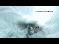 360 perspective of surfer wiping out off coast of Mexico