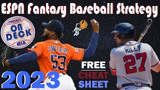 ESPN Fantasy Baseball Mock draft 2023 - FREE CHEAT SHEET - H2H Points