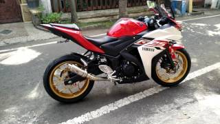 #1 Test Sound of Proliner exhaust in Yamaha R25/R3 (no baffle) / test knalpot proliner yamaha R25/R3