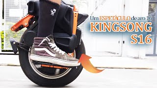 KINGSONG S16: MONOCICLO ELÉTRICO aro 16 com desempenho de gente grande. 50km/h e 130km/carregamento