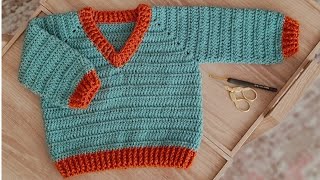 EASY CROCHET TIĞ İŞİ V YAKA KAZAK YAPIMI ♥️ TIĞ İŞİ KAZAK KAZAK YAPIMI ✅KOLAY KAZAK NASIL ÖRÜLÜR?