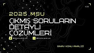 MSÜ 2025 Çıkmış Sorular ve Çözümleri!  | Sınav Kazandıran Taktikler