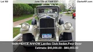 1929 PIERCE ARROW Landau Club Sedan.Four Door