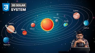 3D Solar System Using HTML CSS | Our Solar System Animation Effects Using CSS