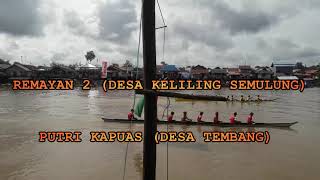 Babak Putaran Ke 2 Lomba Sampan Bidar di Kecamatan Bunut Hilir..