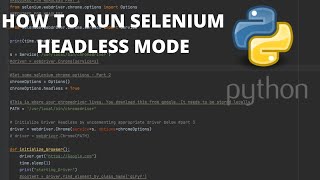 How to run Selenium in Headless Mode.