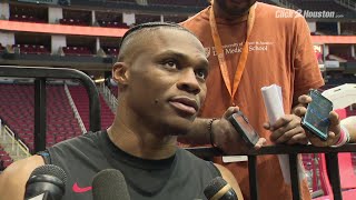 Russell Westbrook after first practice with Rockets