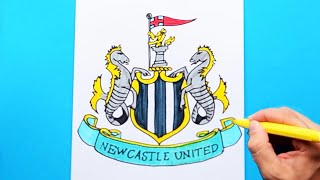 How to draw Newcastle United F.C. Logo - Premier League