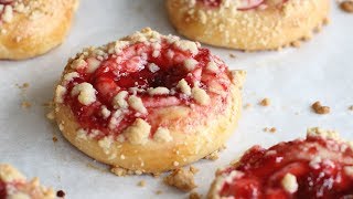 Kolaches - Strawberry \u0026 Cream cheese | ASMR Baking | Recipe Video