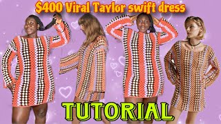 RECREATING TAYLOR SWIFT TRENDING GRANNY STITCH VINTAGE DRESS