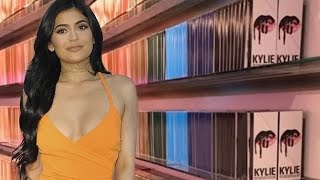 Kylie Jenner Builds A Crazy Wall of Lip Kits for Pop-Up Shop