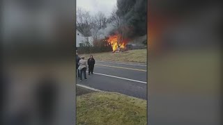 Fire destroys camper, damages home in Hazle Township