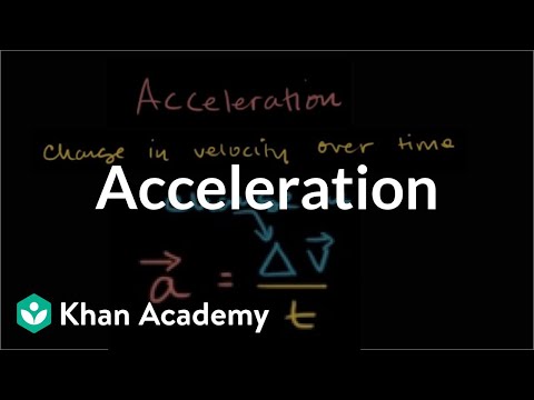 Acceleration | One-dimensional motion | Physics | Khan Academy Acceleration | One-dimensional motion | Physics | Khan Academy