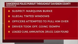 Man leads police on dangerous pursuit in Davidson County