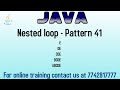 Pattern program in java using nested loop in hindi