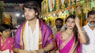 Hero Srikanth Son Roshan Meka And Sreeleela Visits Tirumala Temple l Pelli SandaD Movie | Filmylooks