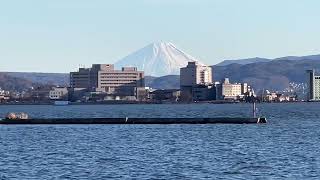 12/20 今日の諏訪湖と富士山 Today's Lake Suwa and Mt. Fuji【Relaxation space 4K】